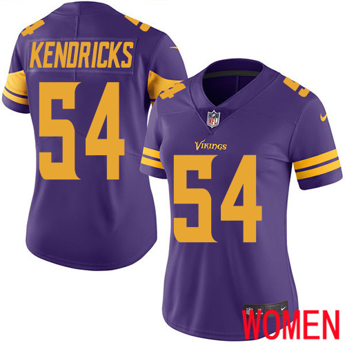 Minnesota Vikings #54 Limited Eric Kendricks Purple Nike NFL Women Jersey Rush Vapor Untouchable->youth nfl jersey->Youth Jersey